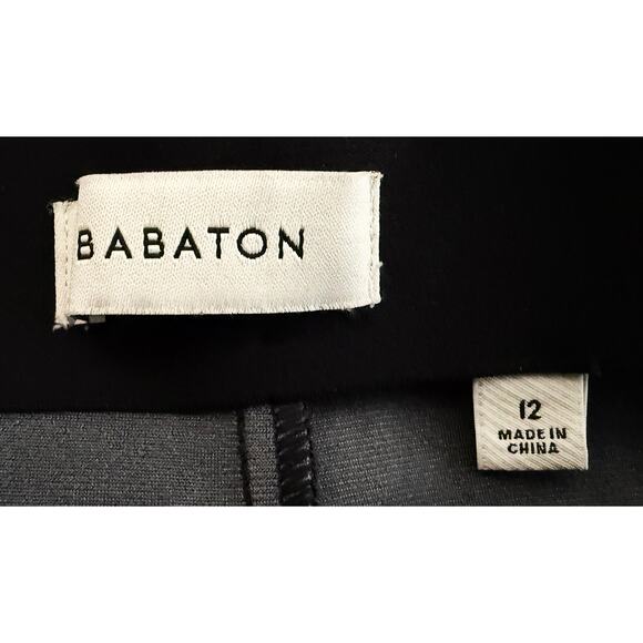 Aritzia Babaton Women's Frida Black High Waisted Vegan Leather Pleather Pants 12 - Picture 9 of 11